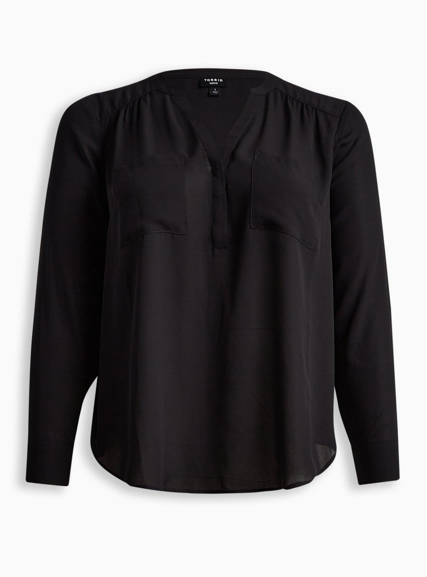 Plus Size - Harper Georgette Pullover Long Sleeve Blouse - Torrid