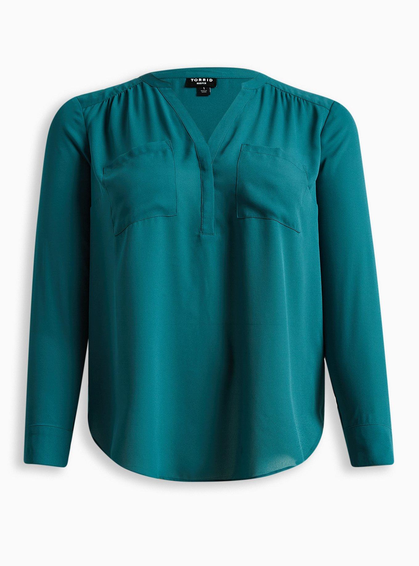 Plus Size - Harper Georgette Pullover Long Sleeve Blouse - Torrid