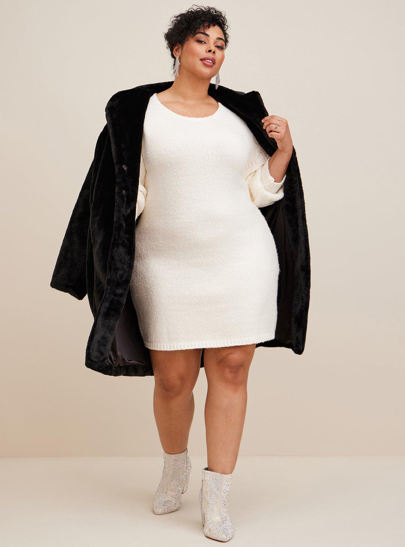 Blouson sleeve sweater dress hot sale