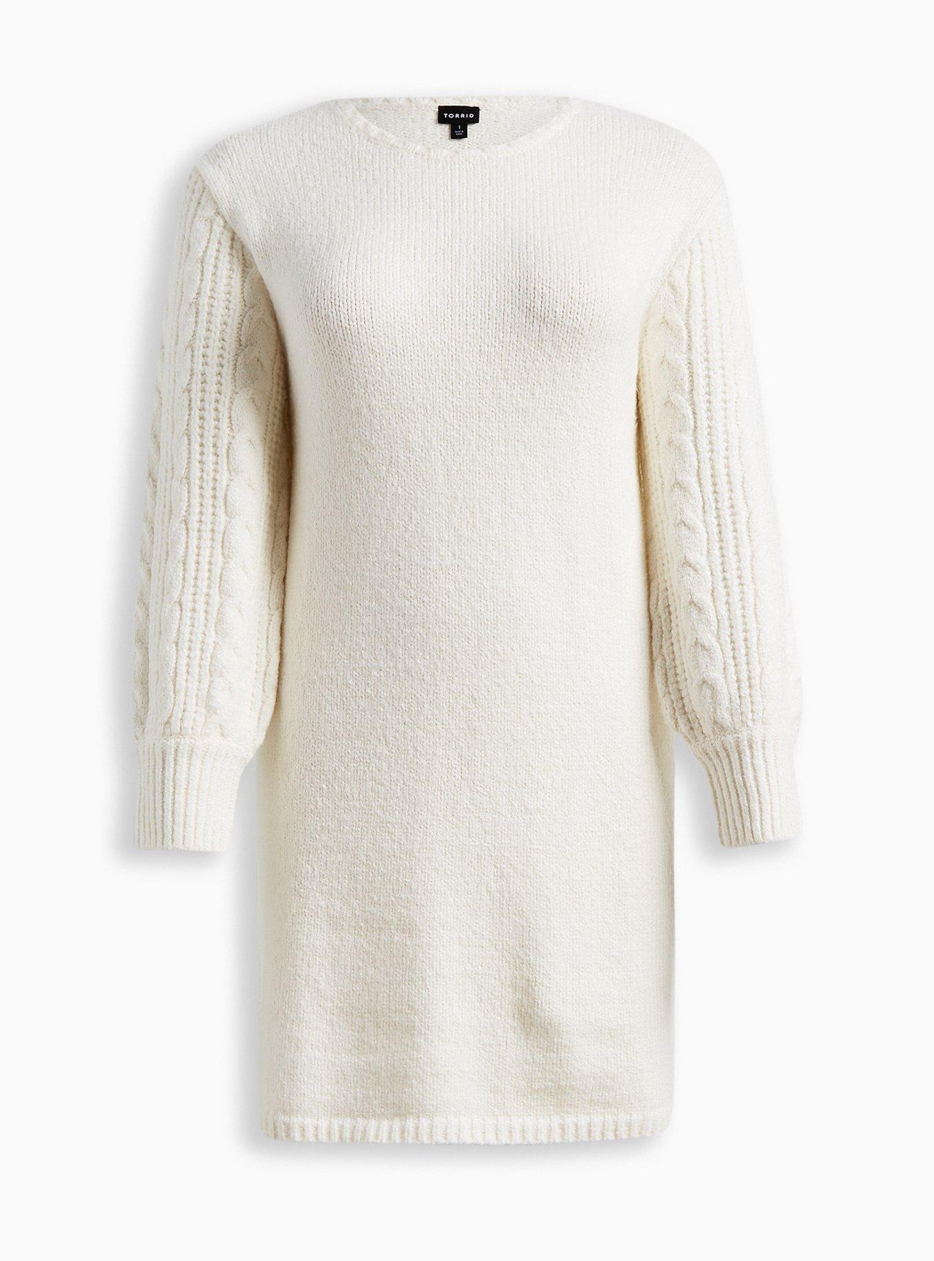 Plus Size - Mini Sweater Knit Blouson Sleeve Dress - Torrid