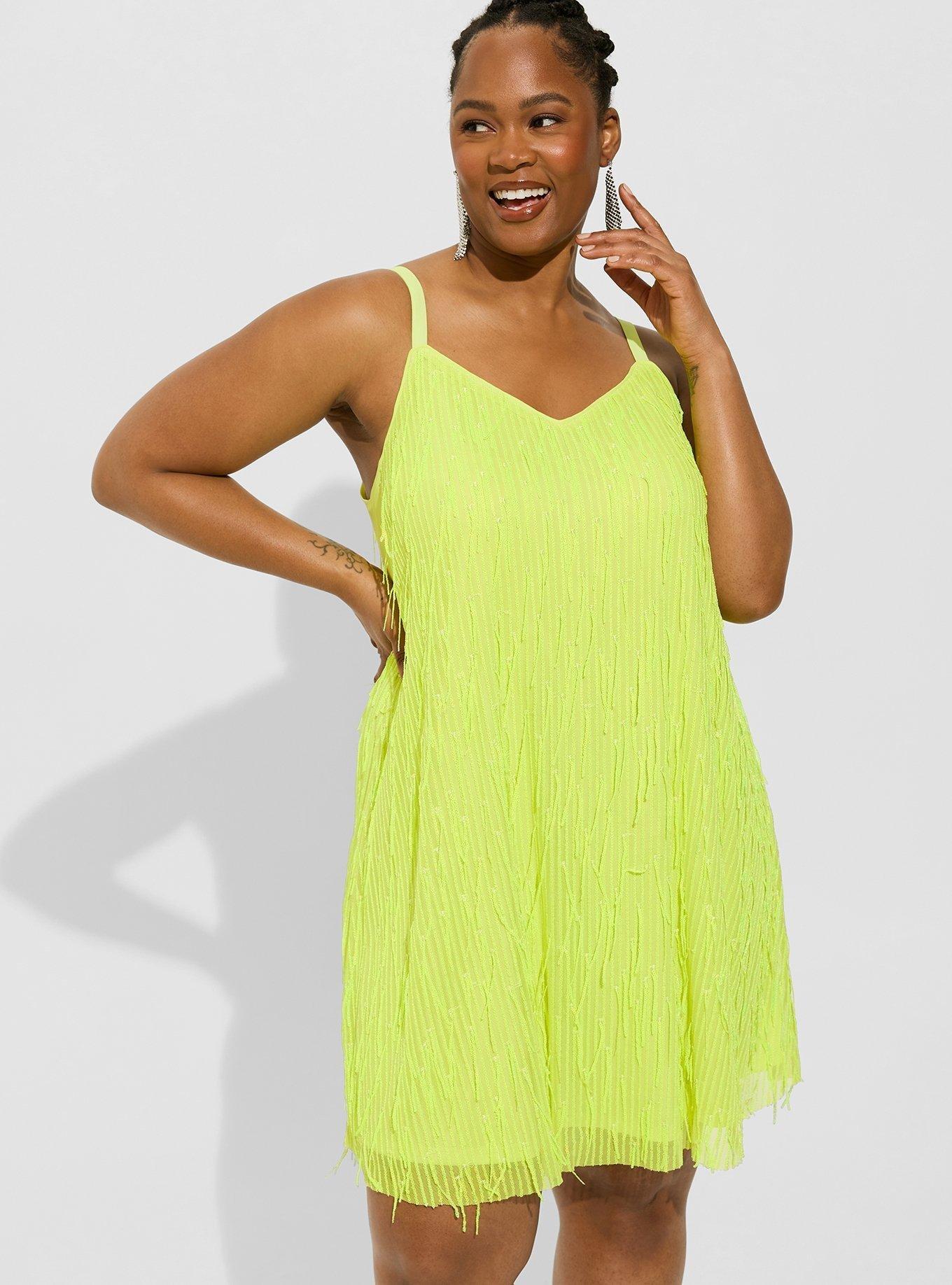 Sequin fringe dress plus cheap size