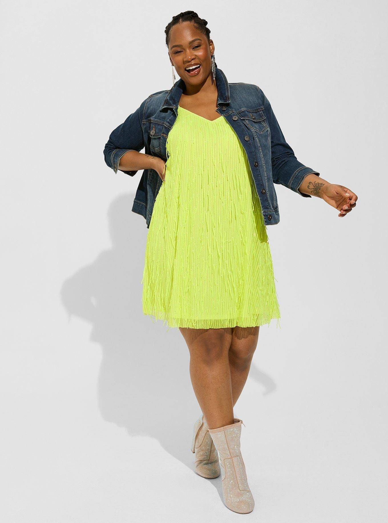 Plus Size - Mini Sequin Fringe Dress - Torrid