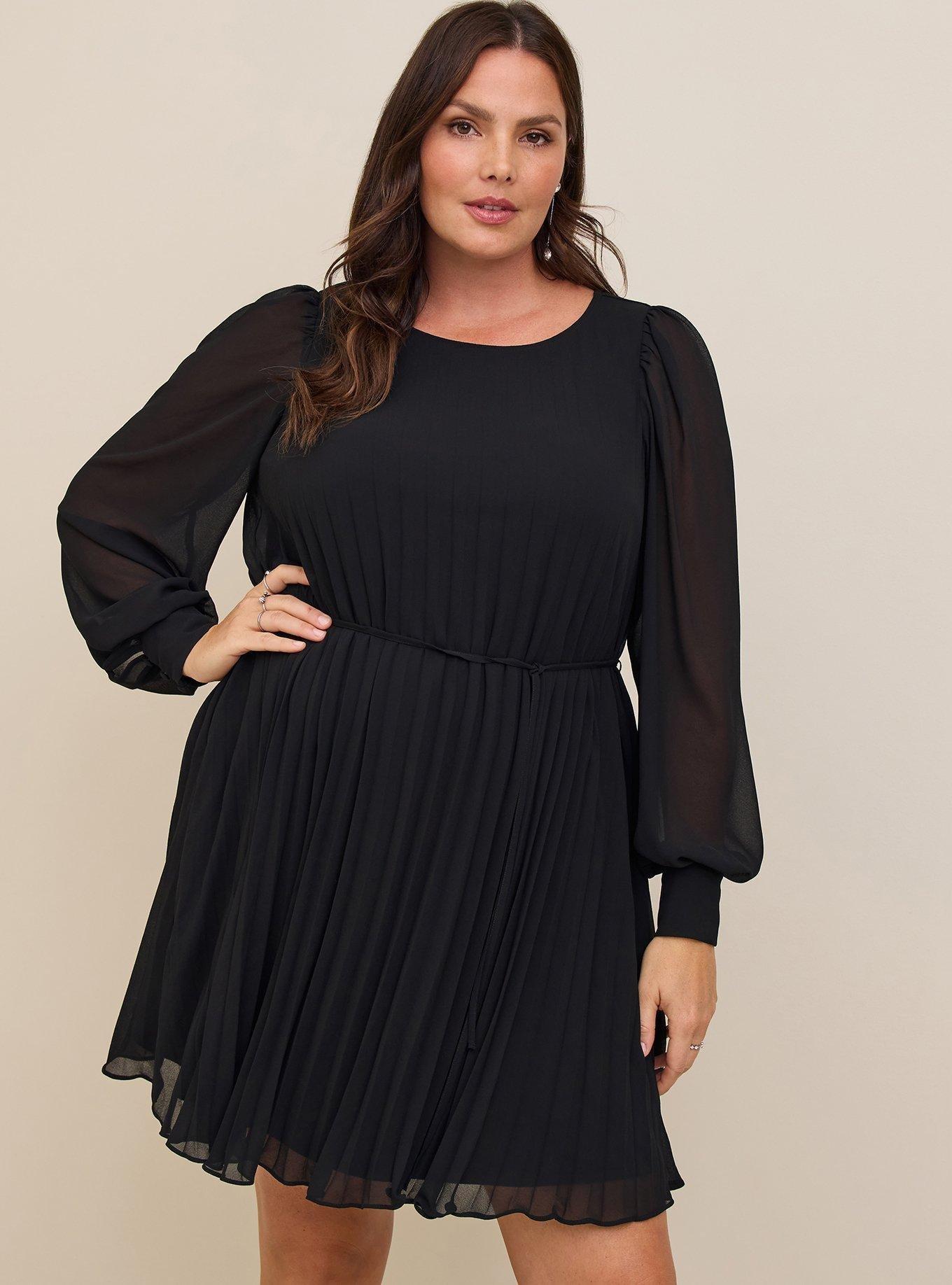 Plus Size - Mini Chiffon Pleated Dress - Torrid