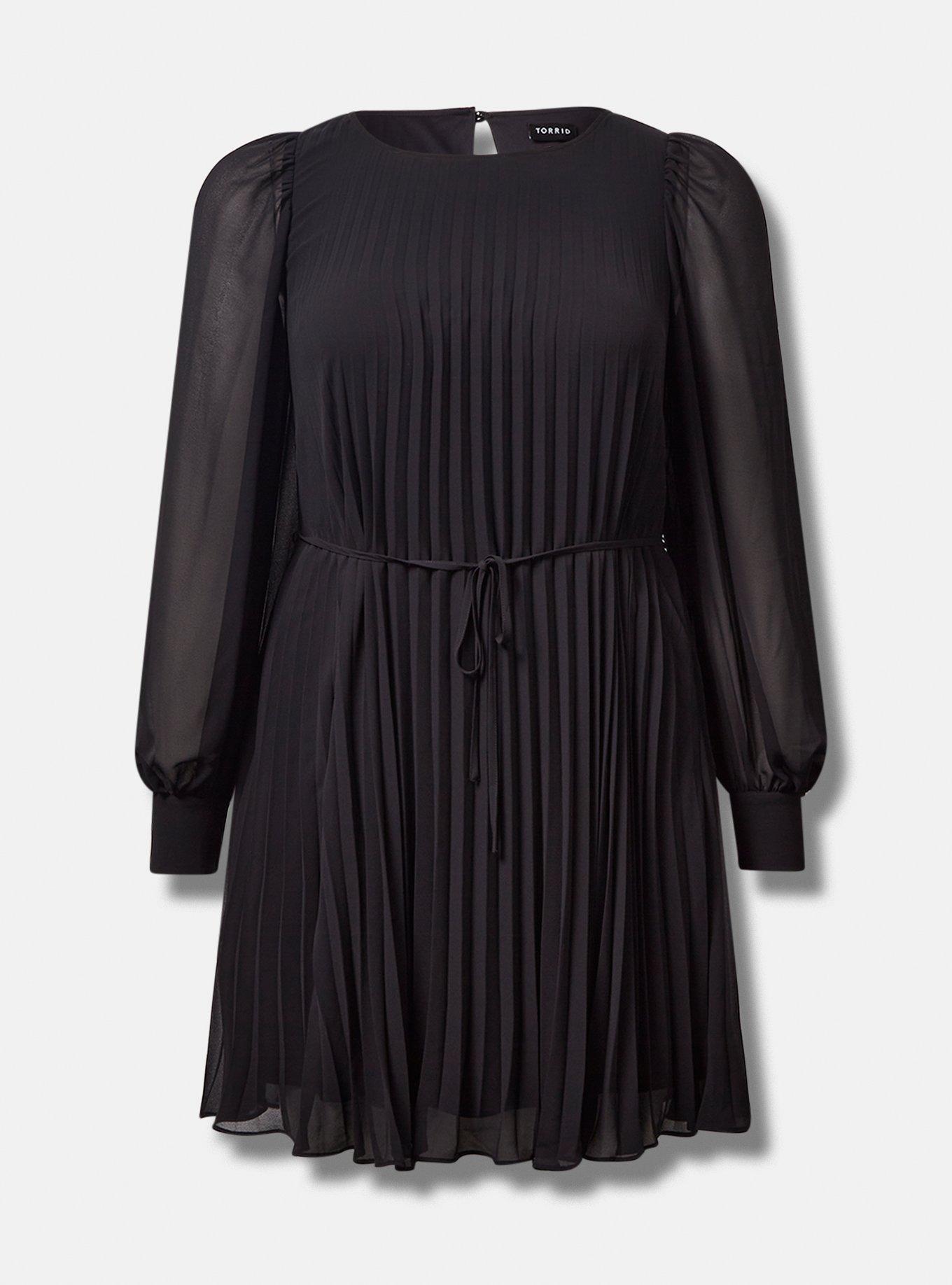 Plus Size - Mini Chiffon Pleated Dress - Torrid