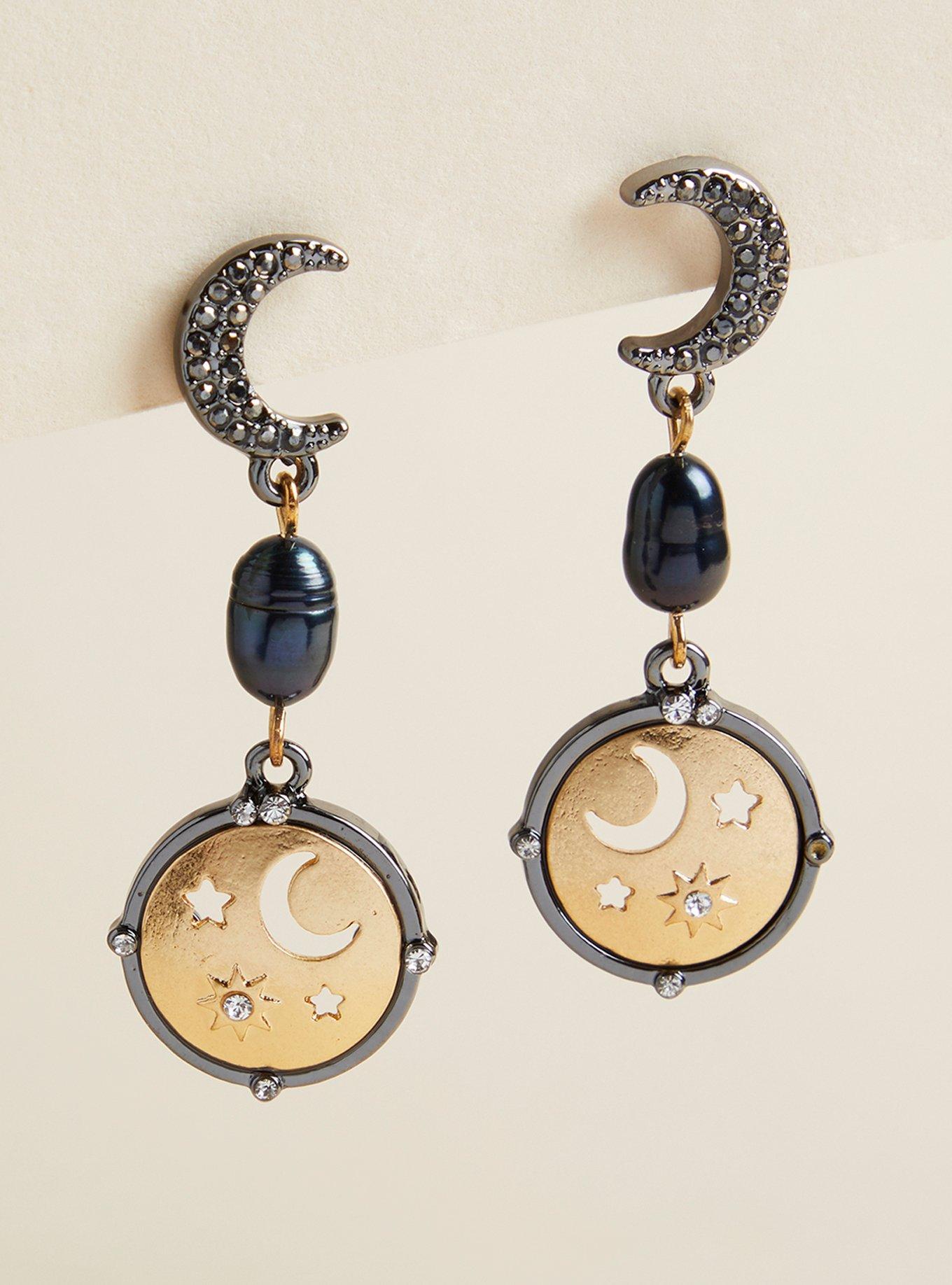 Plus Size - Celestial and Pearl Drop Earring - Torrid