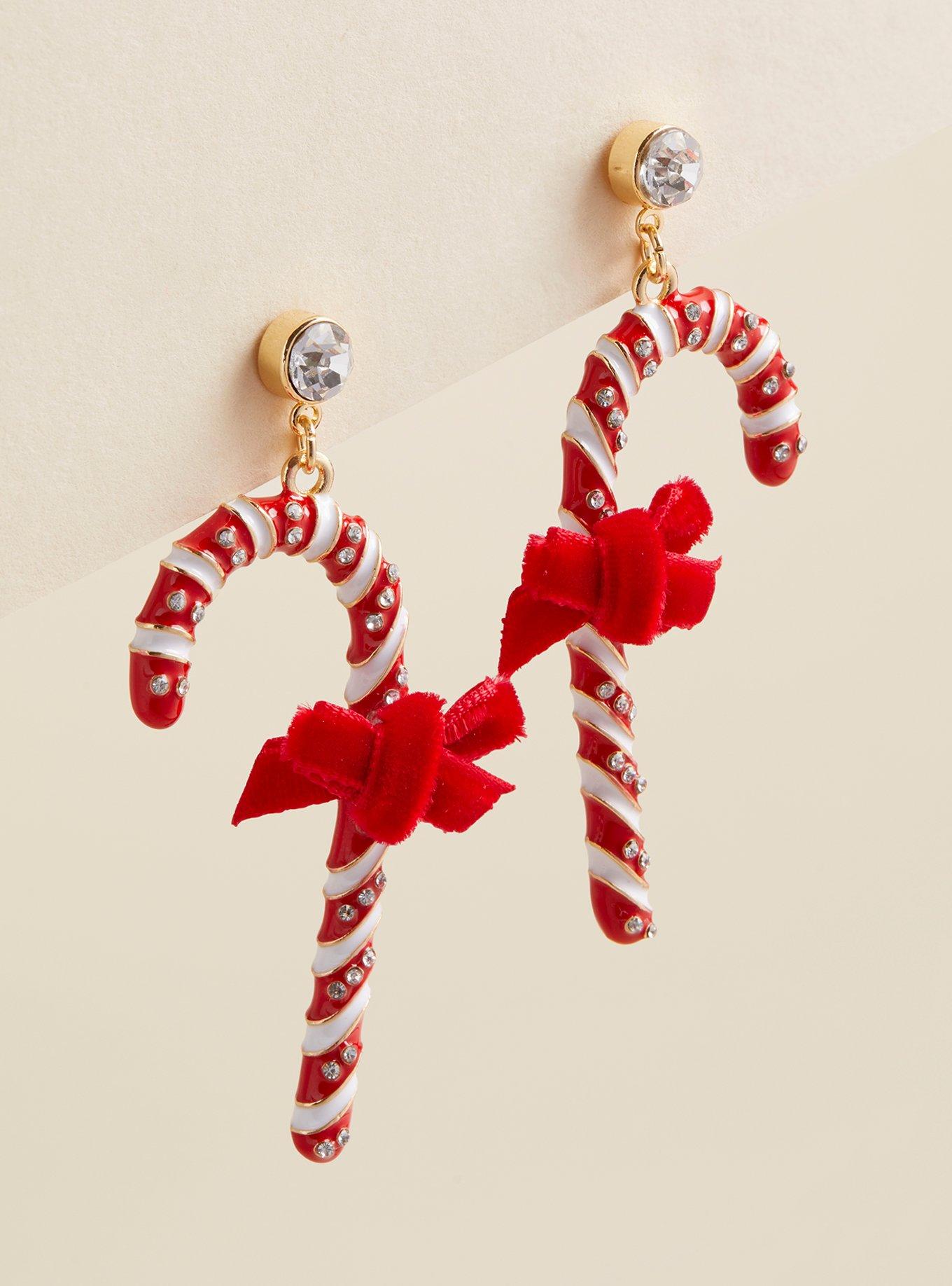 Plus Size Candy Cane Earrings Torrid