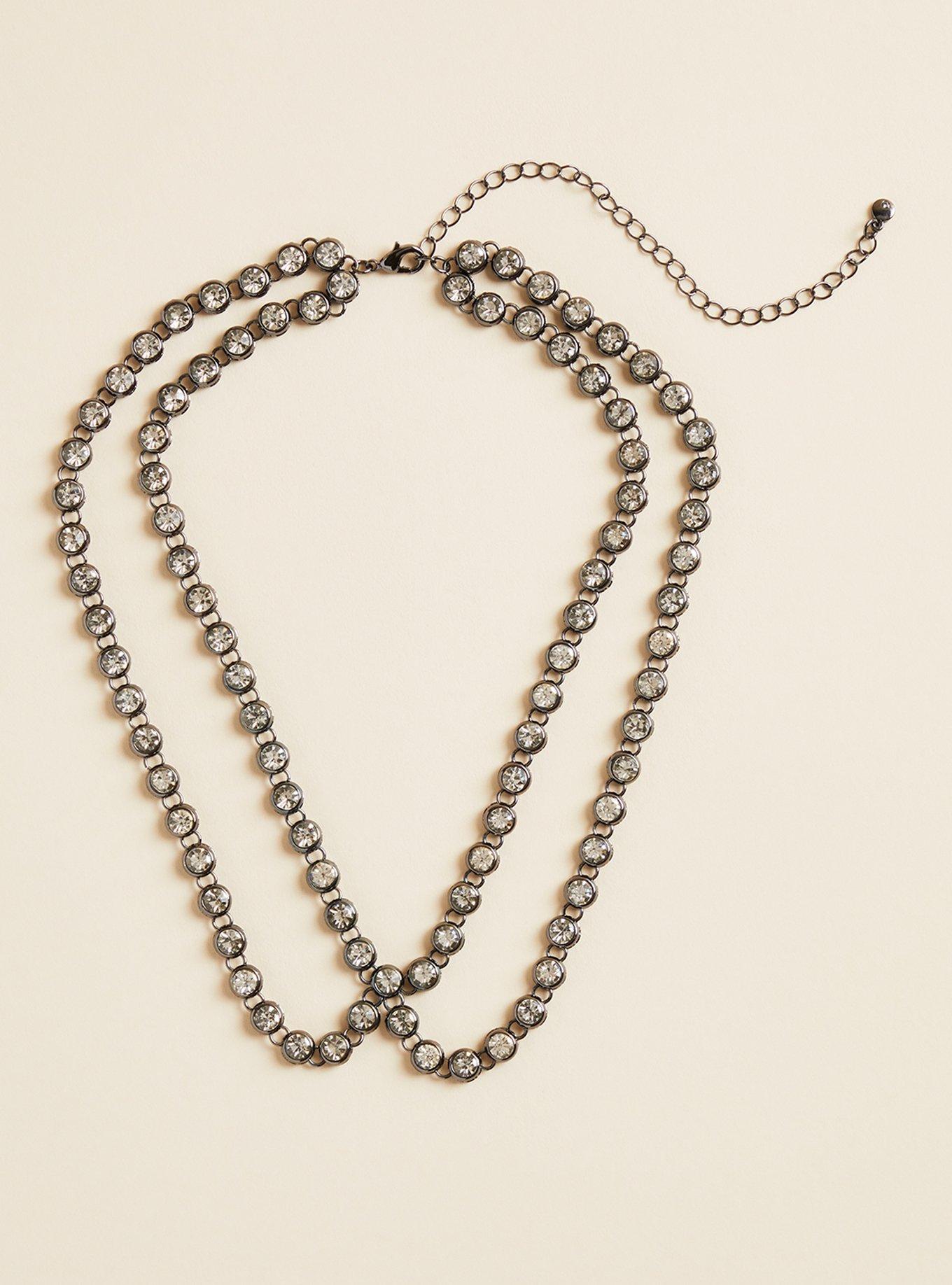 Plus Size Rhinestone Collar Statement Necklace Torrid
