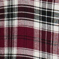 Lizzie Button-Up Shirt, HARRIET PLAID BURGUNDY, swatch