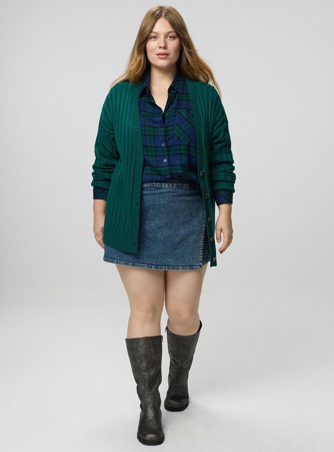 Lizzie Brushed Flannel Shirt, SAB PLAID BLUE, alternate