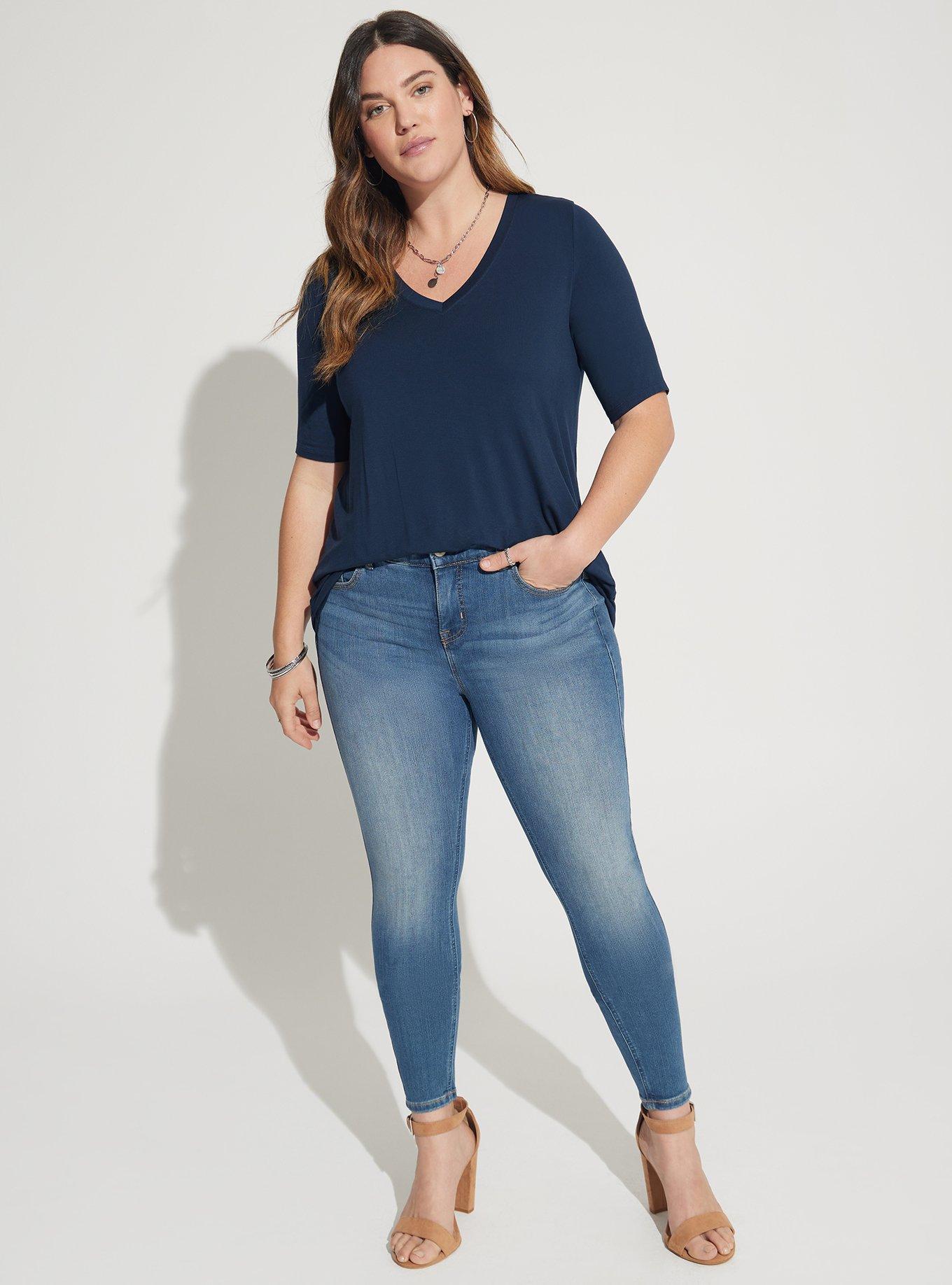 Plus Size - Favorite Tunic Super Soft V-Neck Hi-Low Tee - Torrid