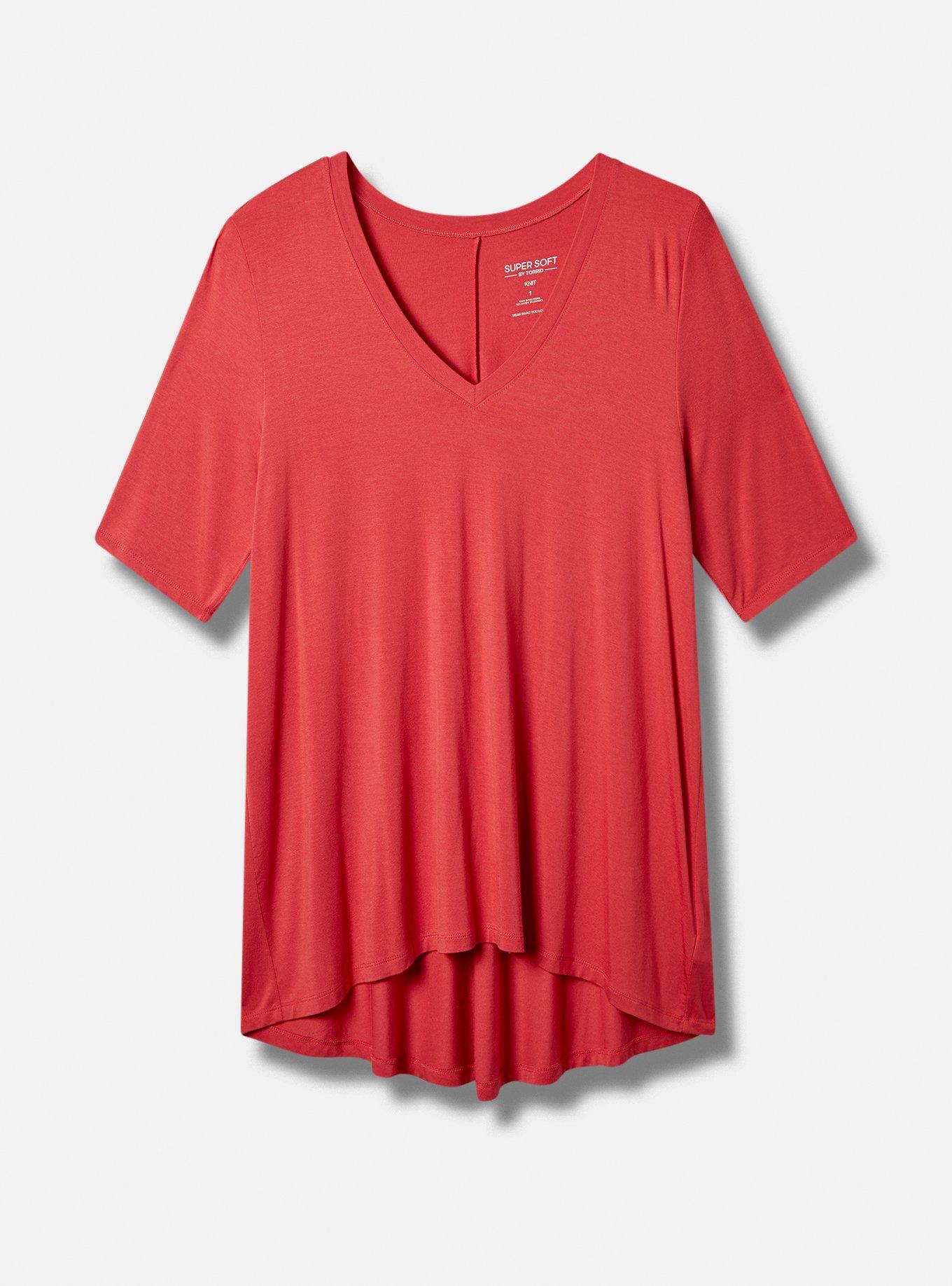 Plus Size - Favorite Tunic Super Soft V-Neck Hi-Low Tee - Torrid