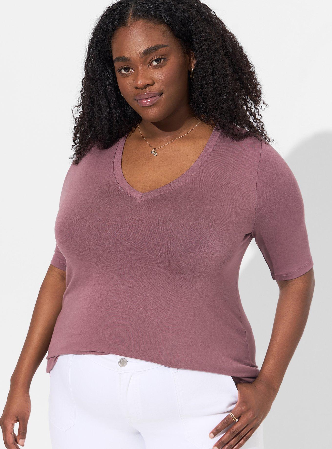 Plus Size - Favorite Tunic Super Soft V-Neck Hi-Low Tee - Torrid