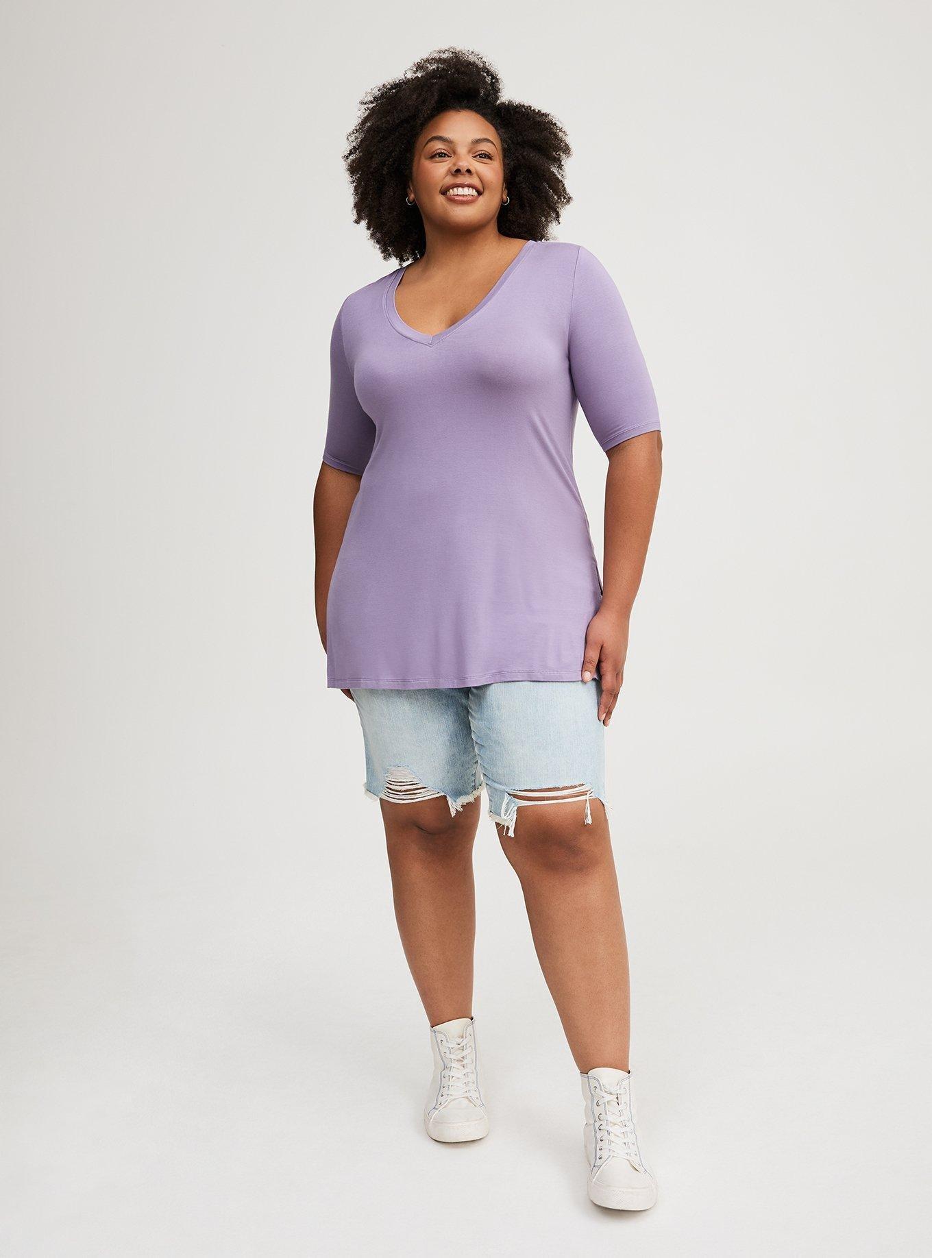 Favorite V-Neck Super Soft Jersey Tunic Tee