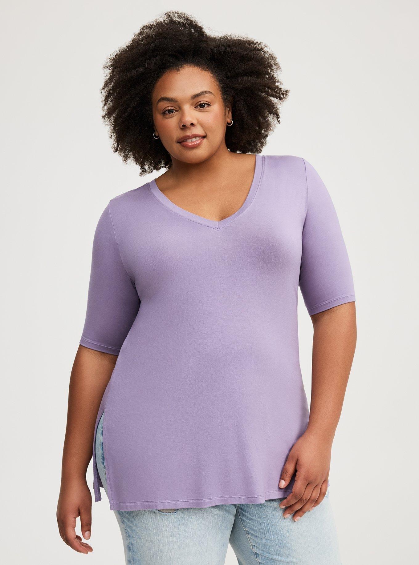 Super Soft V-Neck Tunic Tee