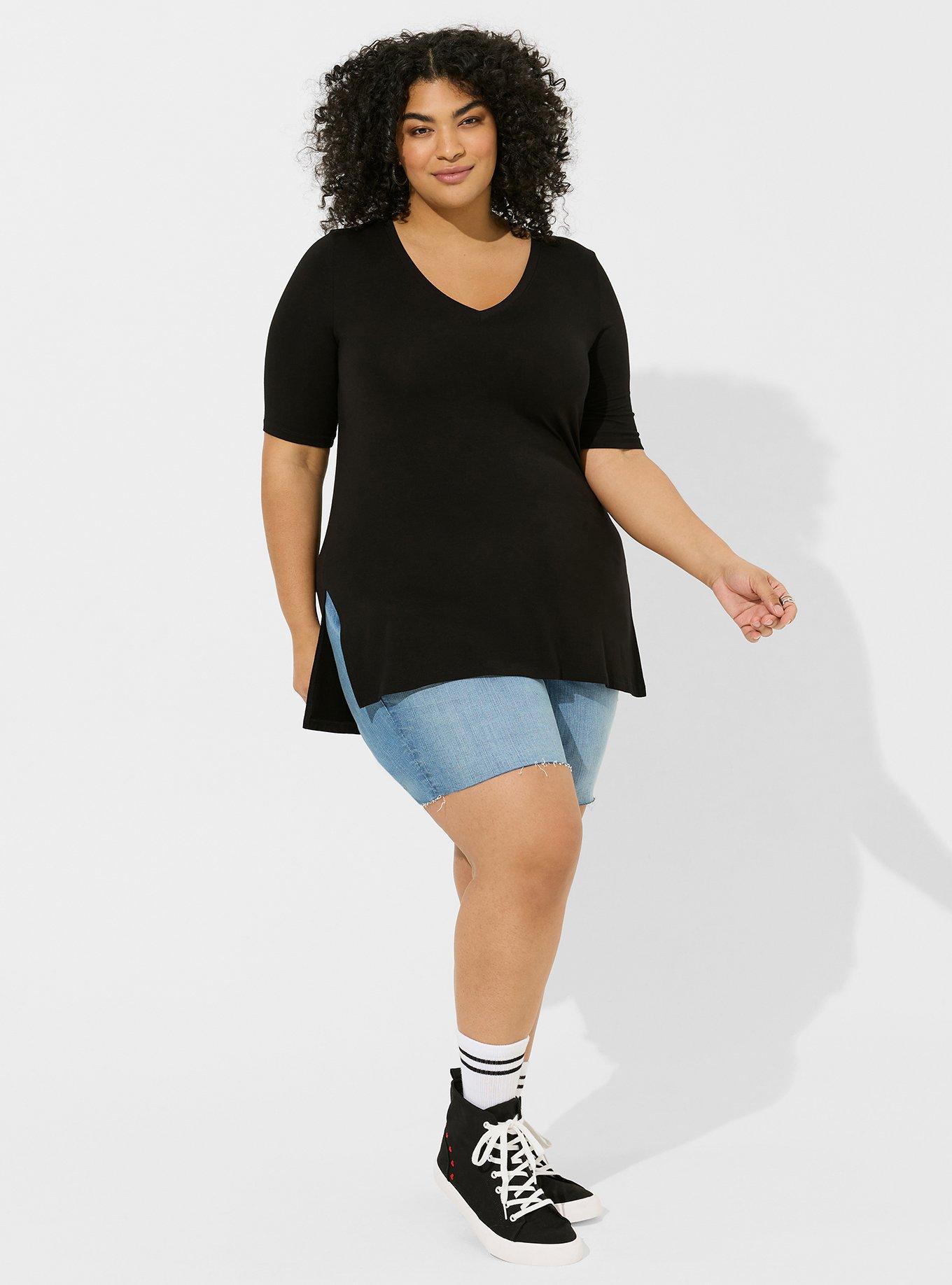 Super Soft V-Neck Tunic Tee