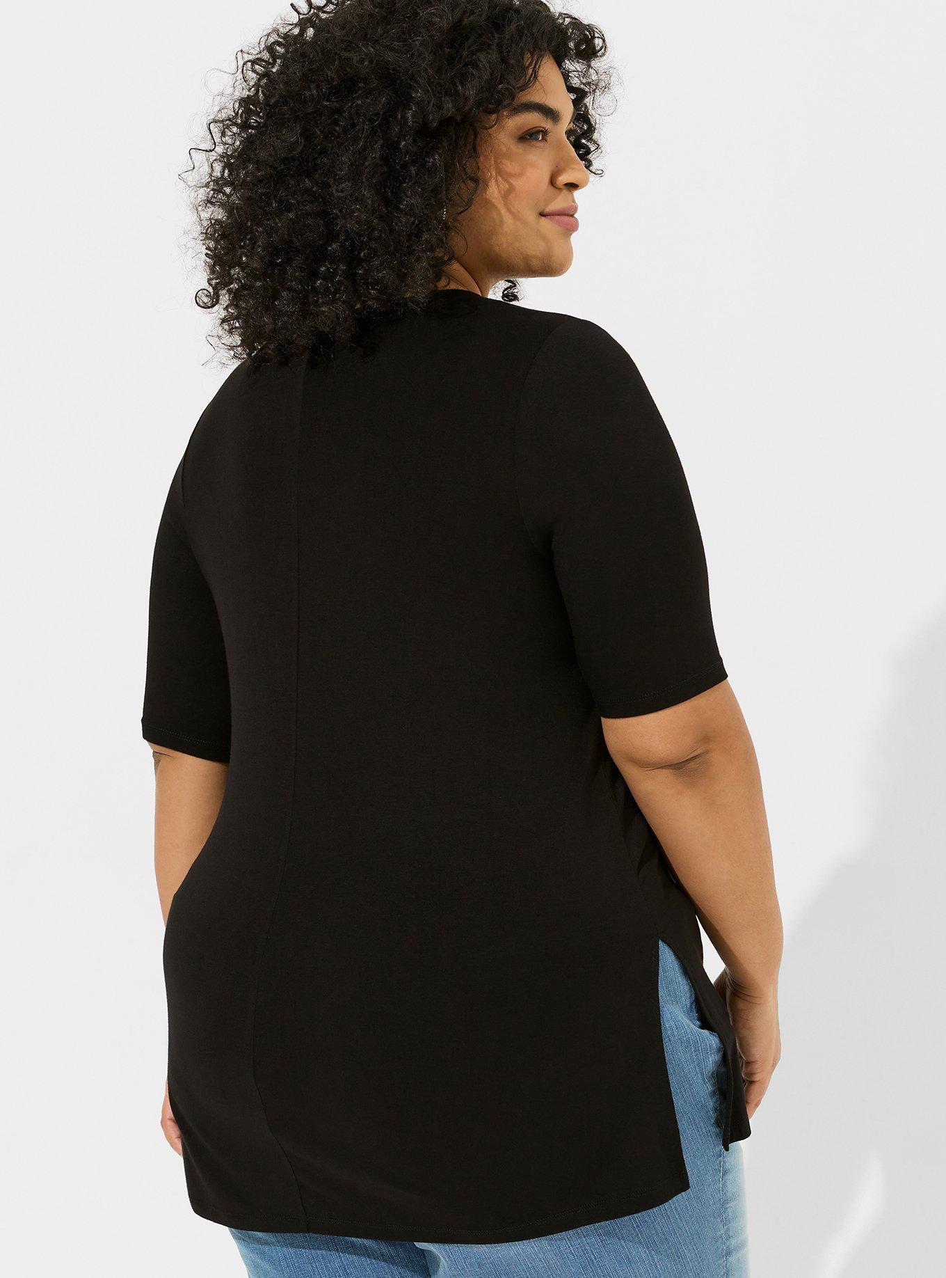 Plus Size - Favorite Tunic Super Soft V-Neck Side Slit Tee - Torrid