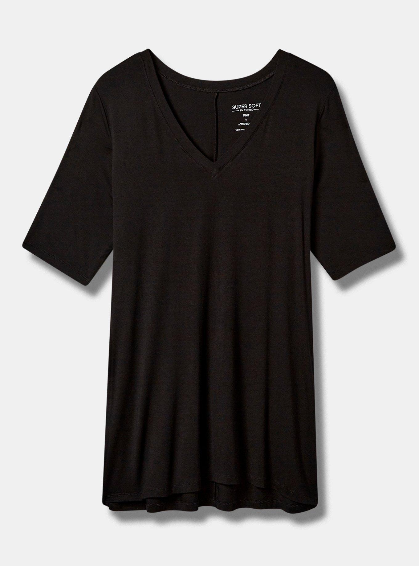 Favorite Tunic Super Soft V-Neck Side Slit Tee