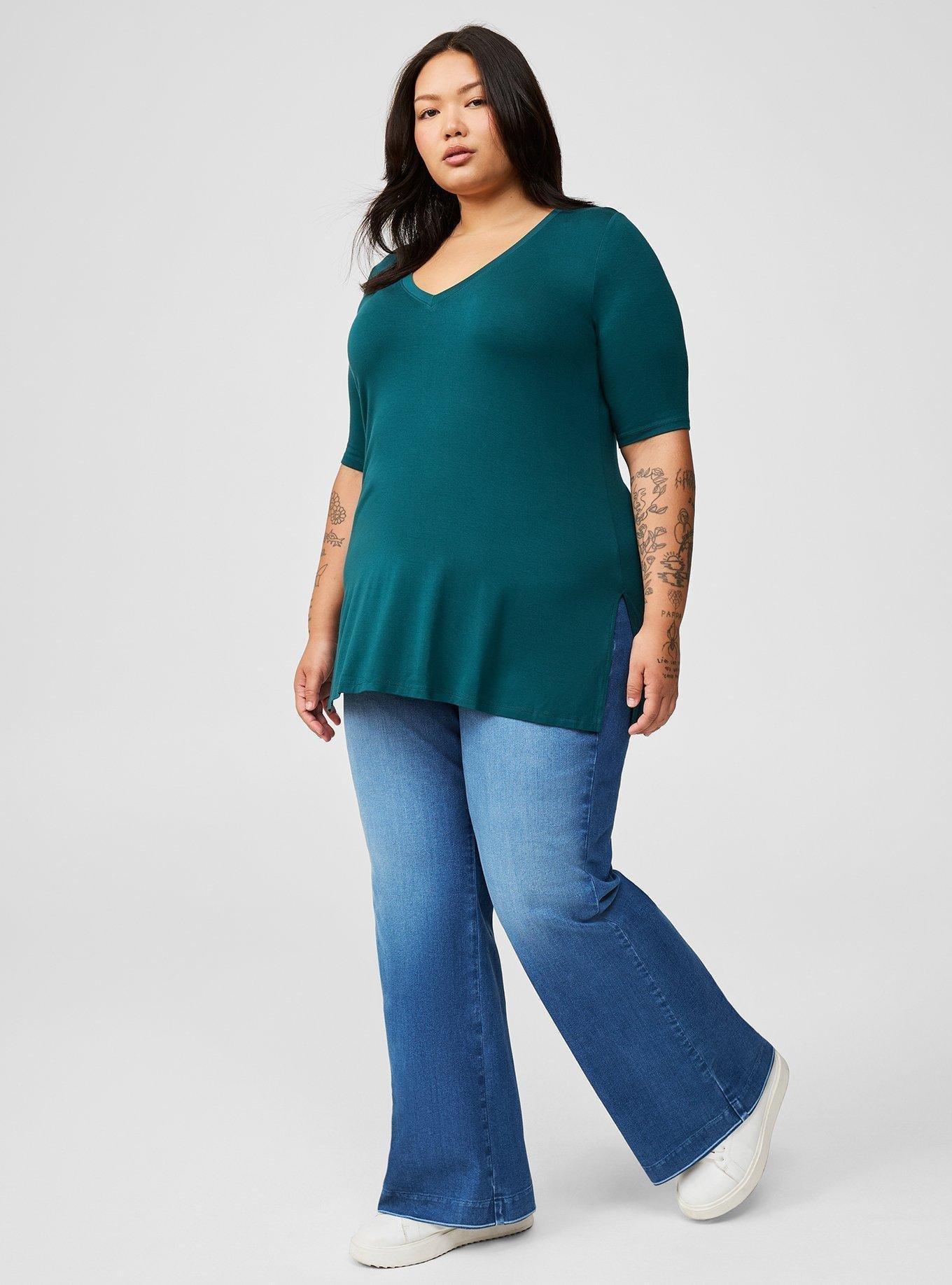 Plus Size - Super Soft V-Neck Tunic Tee - Torrid