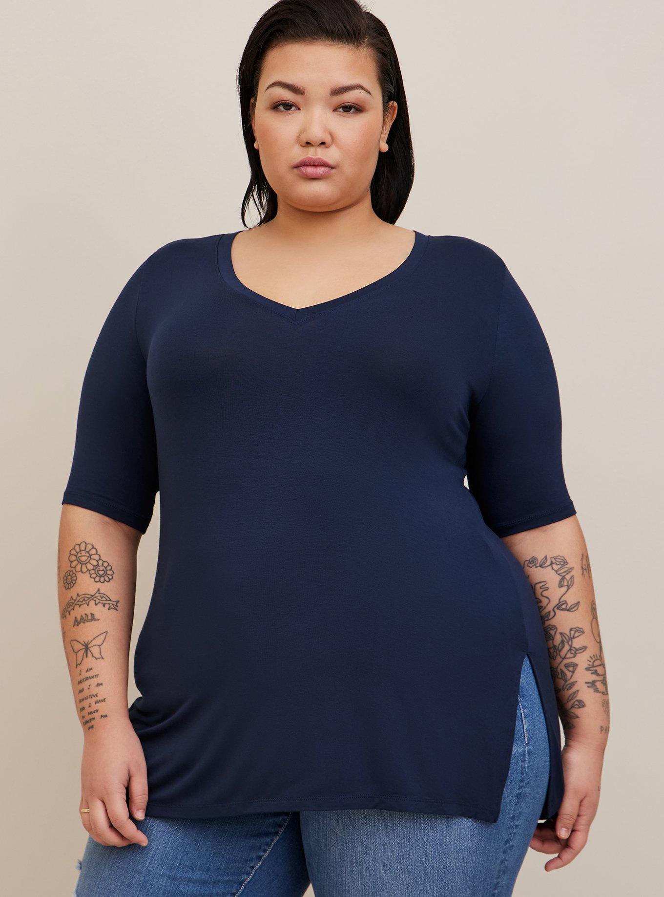 Plus Size - Favorite Tunic Super Soft V-Neck Tunic Tee - Torrid