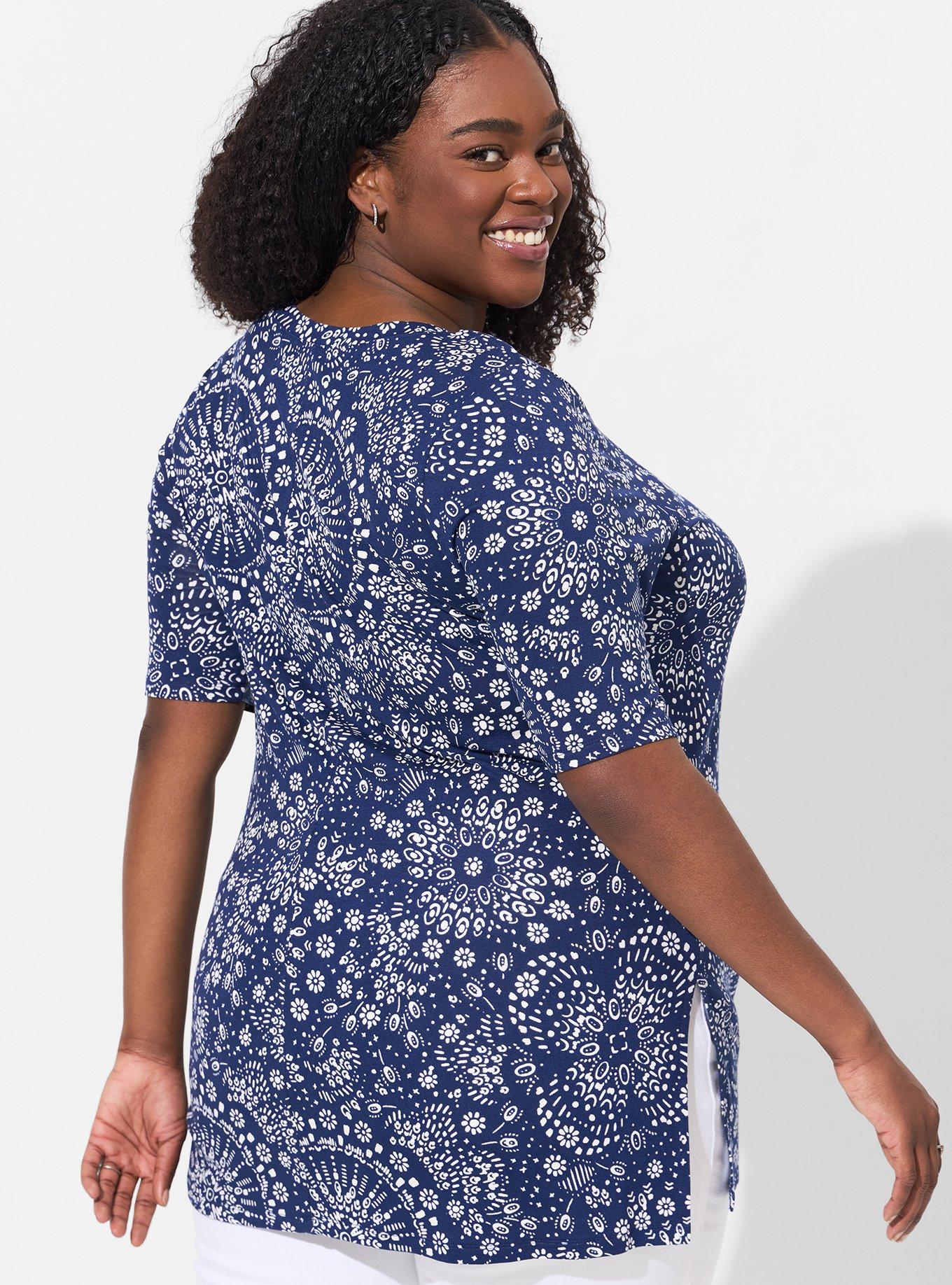 Plus Size - Favorite Tunic Super Soft V-Neck Side Slit Tee - Torrid