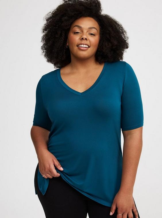 Plus Size - Super Soft V-Neck Tunic Tee - Torrid Plus Size - Super Soft V-Neck Tunic Tee - Torrid