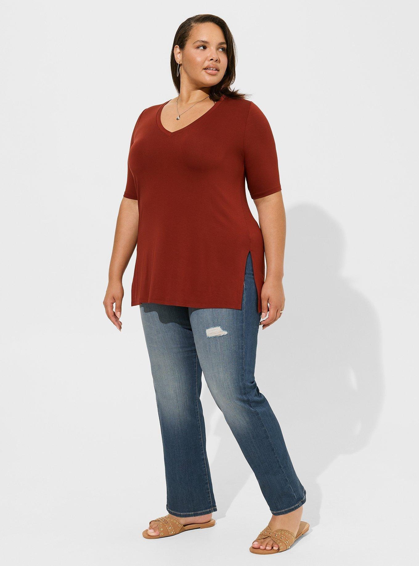 Plus Size - Super Soft V-Neck Tunic Tee - Torrid