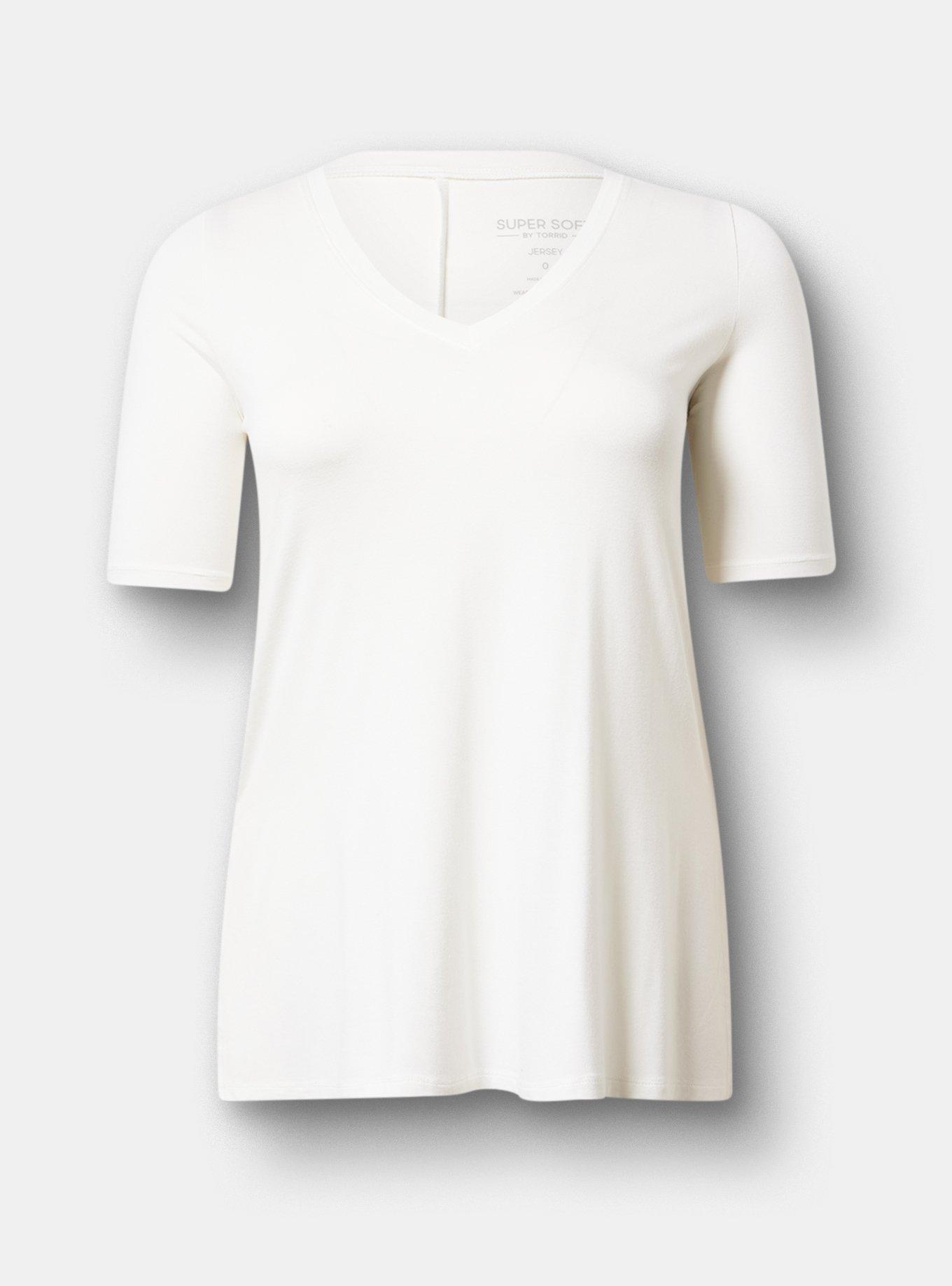 Favorite Tunic Super Soft V-Neck Tee, BLANC DE BLANC, hi-res