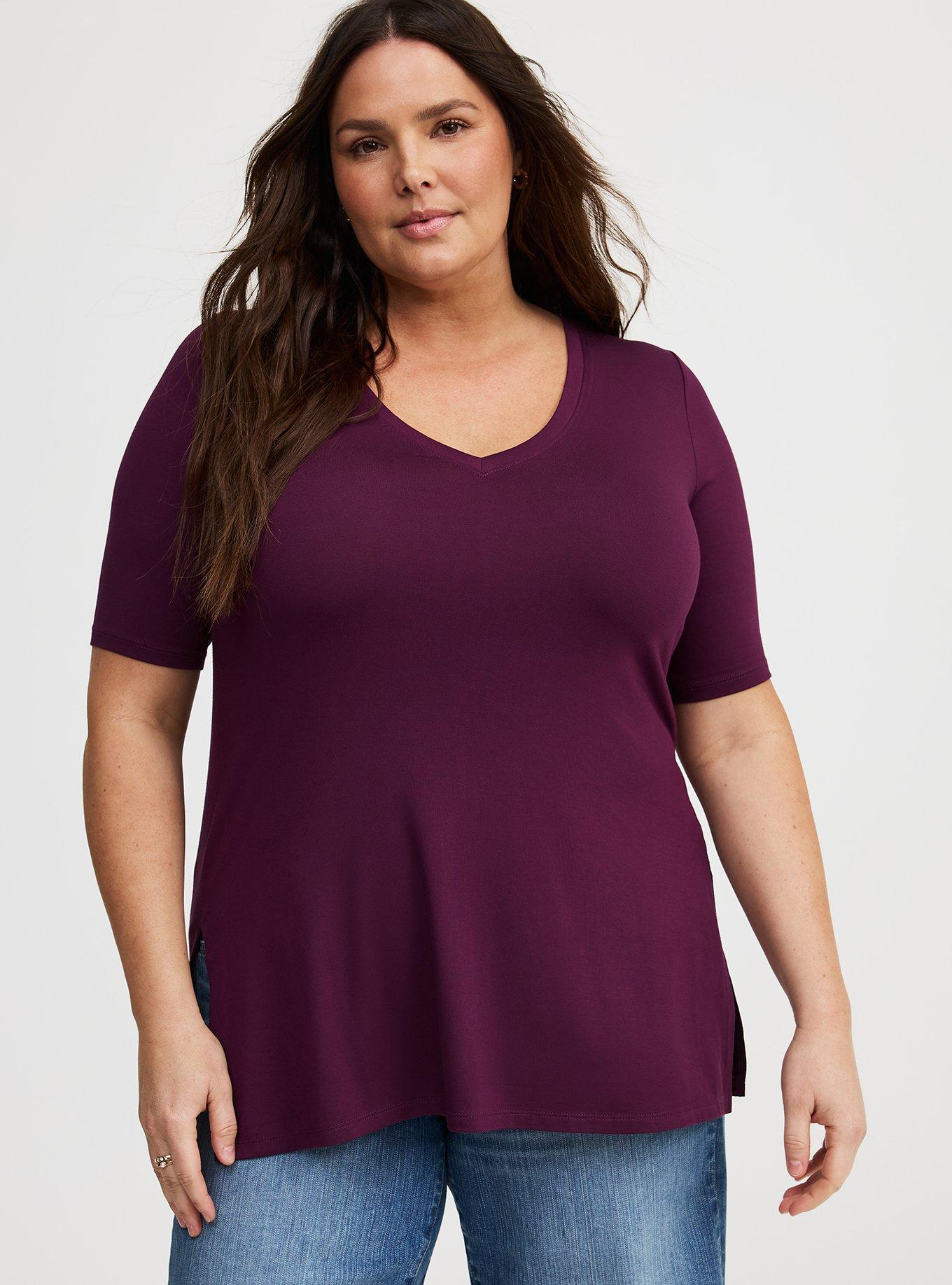 Super Soft V-Neck Tunic Tee
