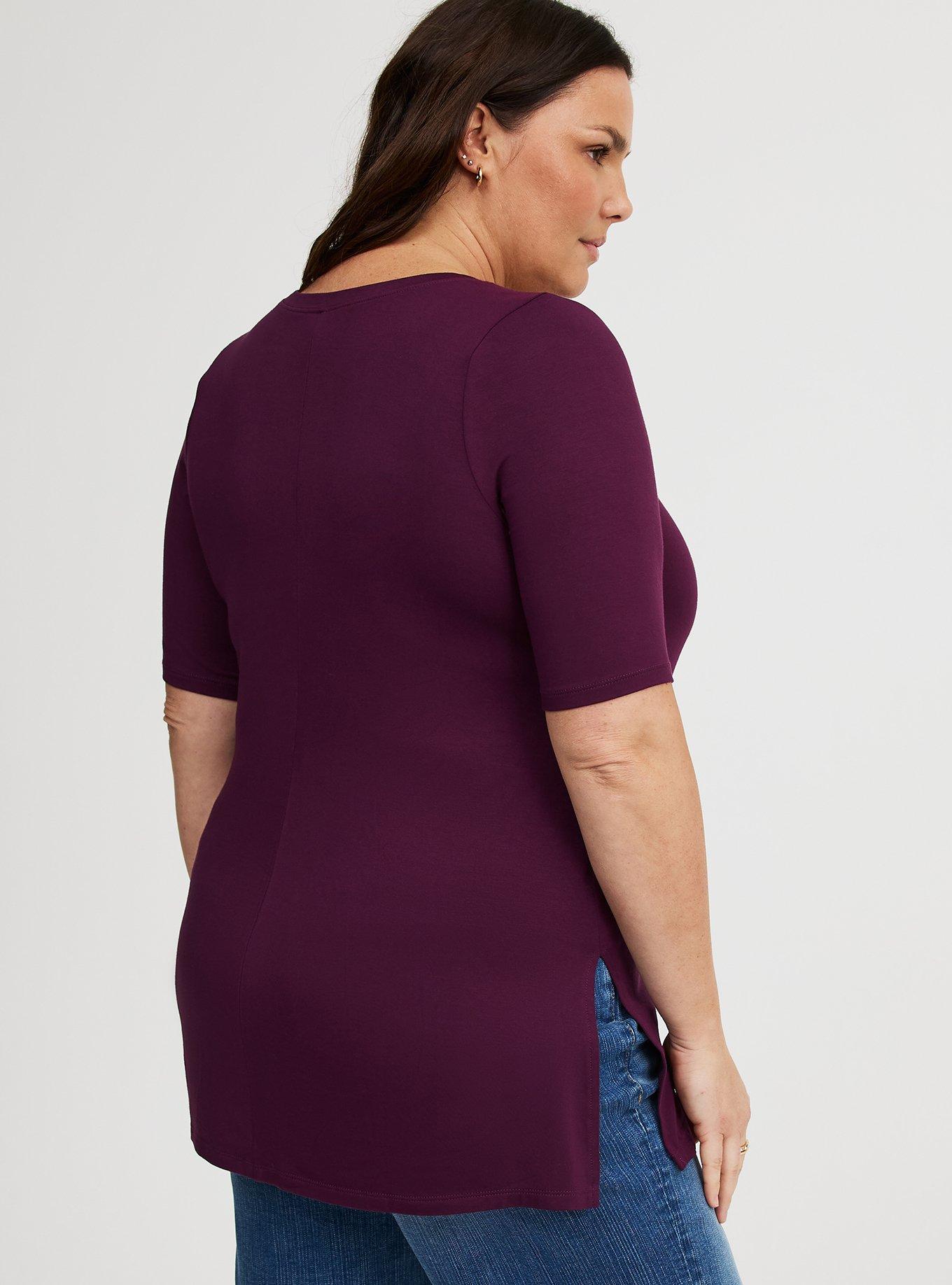 Super Soft V-Neck Tunic Tee