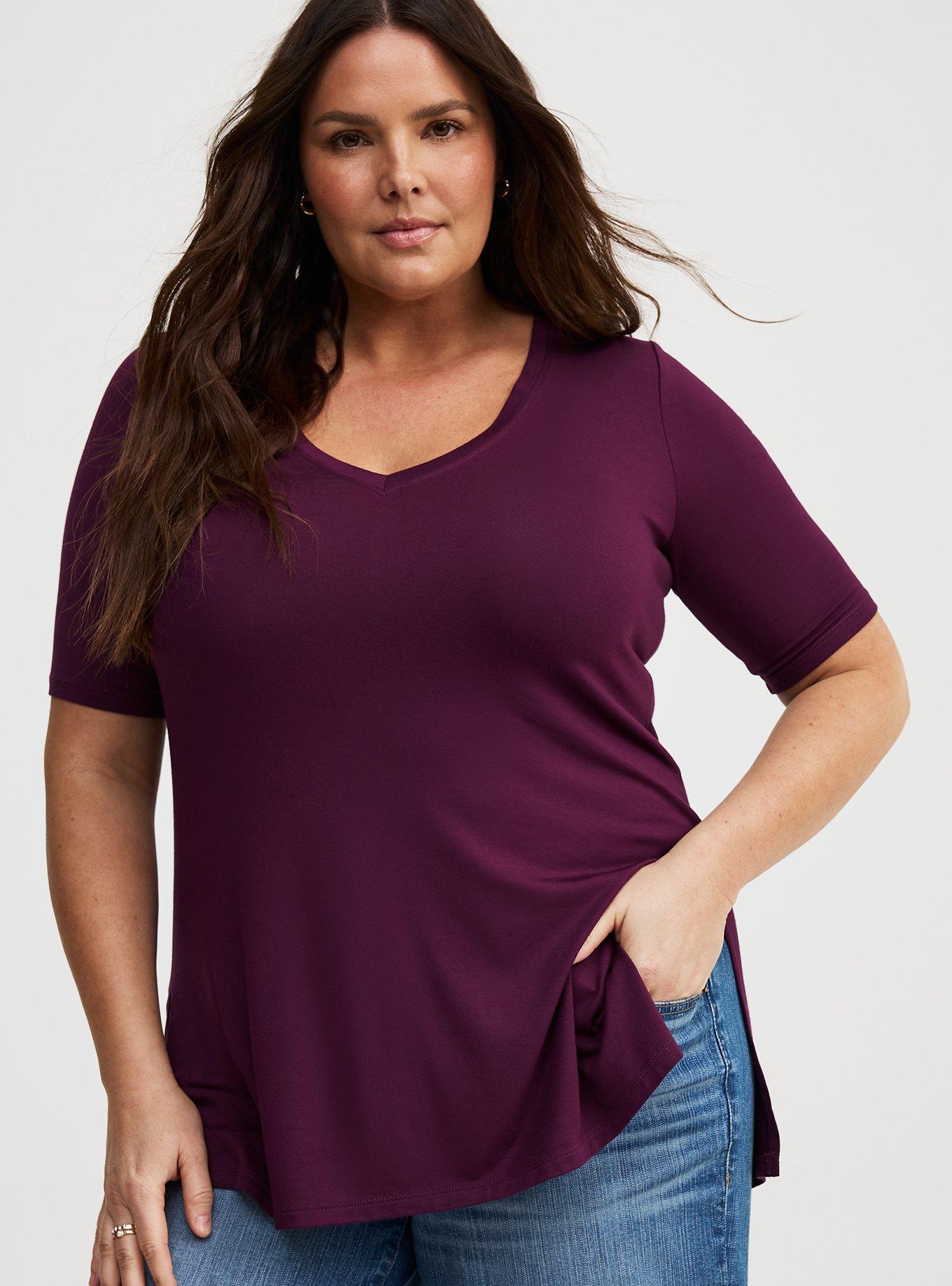 Super Soft V-Neck Tunic Tee