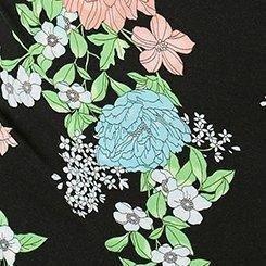 Favorite Tunic Super Soft V-Neck Tee, LINE AIRBRUSH FLORAL DEEP BLACK, swatch