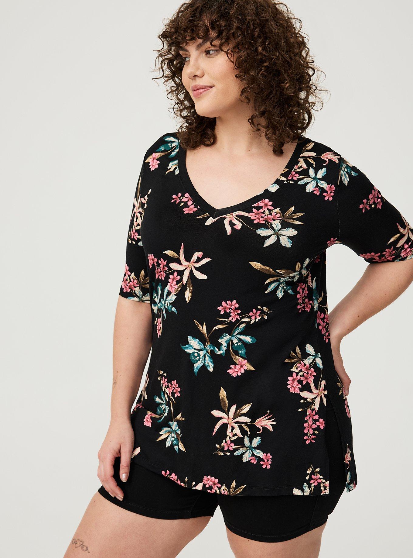 Plus Size - Super Soft V-Neck Tunic Tee - Torrid Plus Size - Super Soft V-Neck Tunic Tee - Torrid