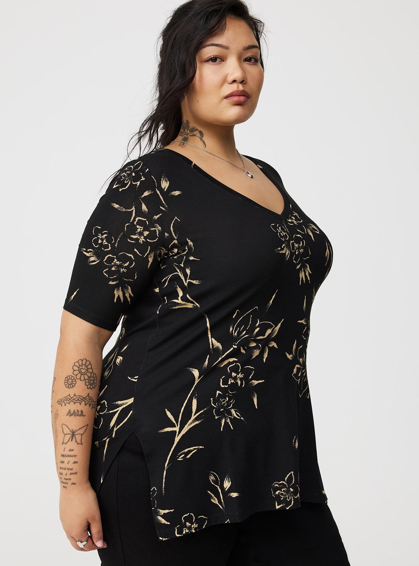 Super Soft V-Neck Tunic Tee