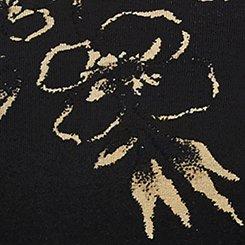 Favorite Tunic Super Soft V-Neck Tee, ELOISE FLORAL DEEP BLACK, swatch