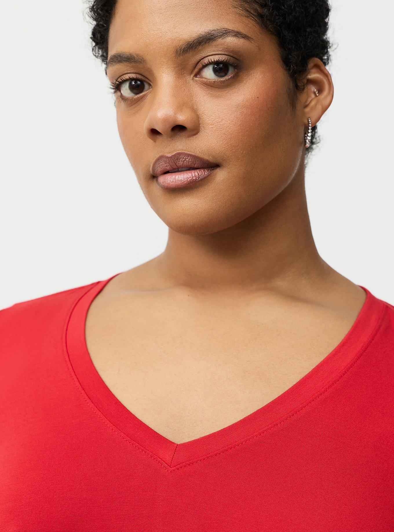 Plus Size - Favorite Tunic Super Soft V-Neck Side Slit Tee - Torrid