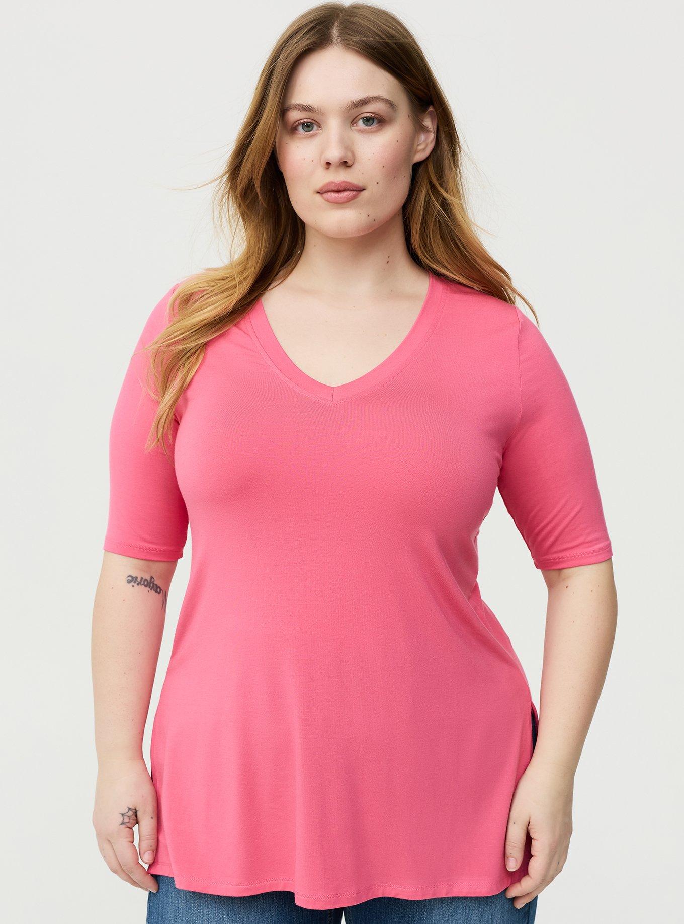 Favorite Tunic Super Soft V-Neck Tee, FRUIT DOVE, alternate