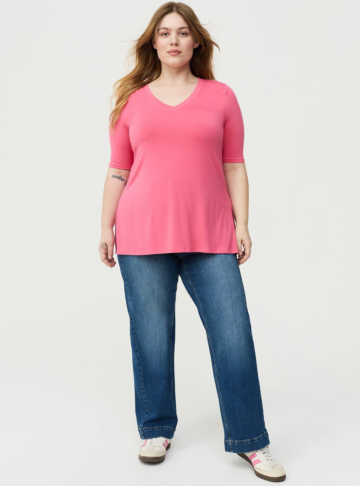 Favorite Tunic Super Soft V-Neck Tee, FRUIT DOVE, alternate