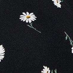 Favorite Tunic Super Soft V-Neck Tee, DARA DAISIES FLORAL BLACK, swatch