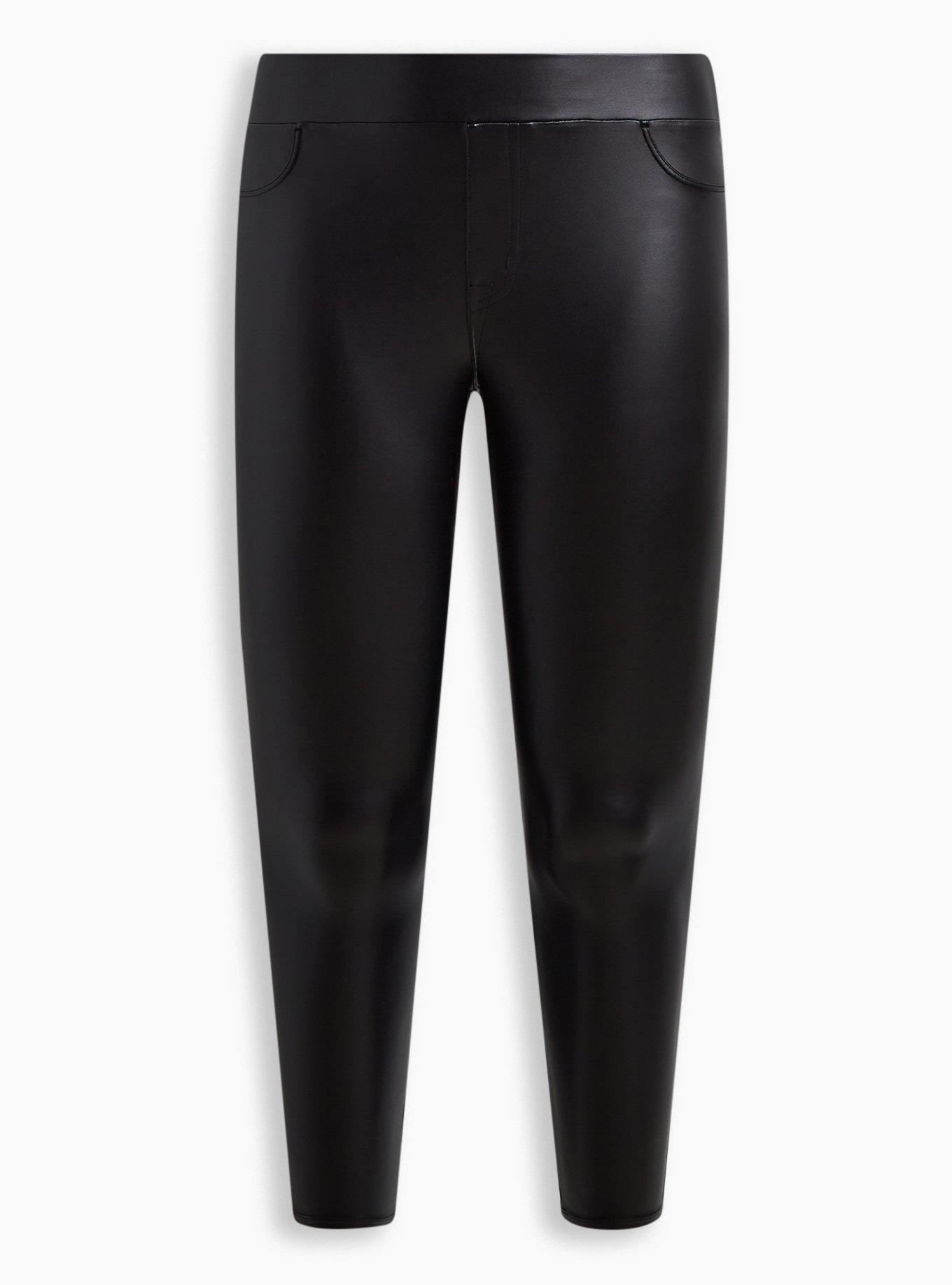 Full Length Signature Waist Faux Leather Legging