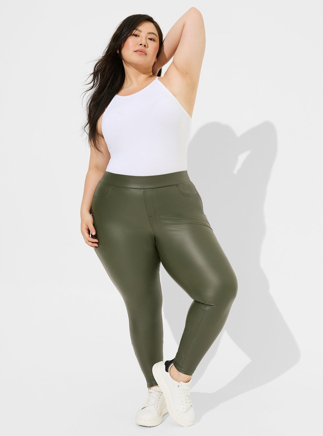 Plus size hot sale khaki leggings