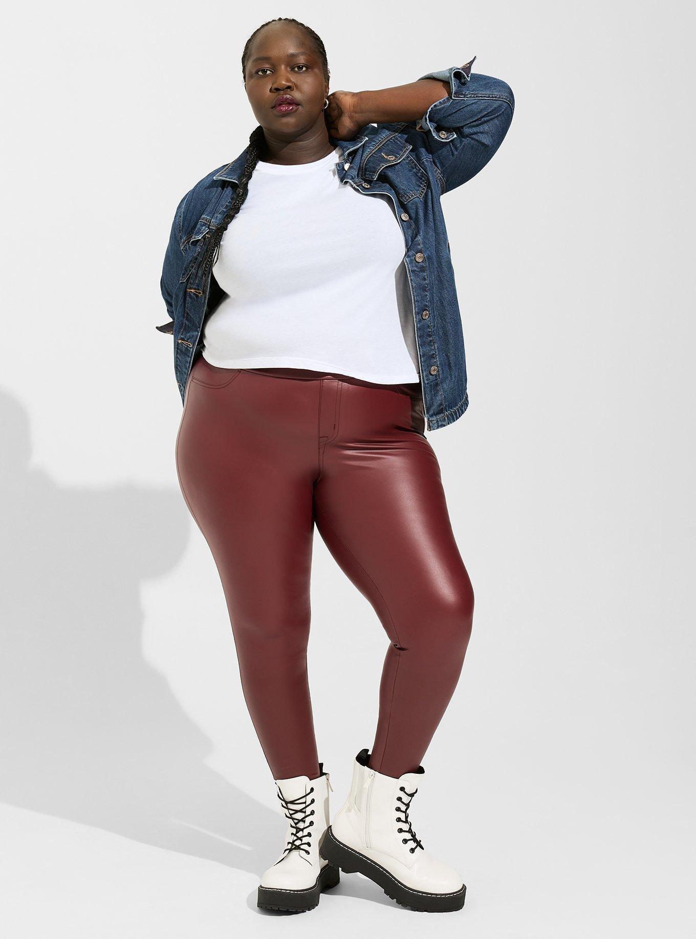 Plus Size - Full Length Signature Waist Moto Legging - Torrid