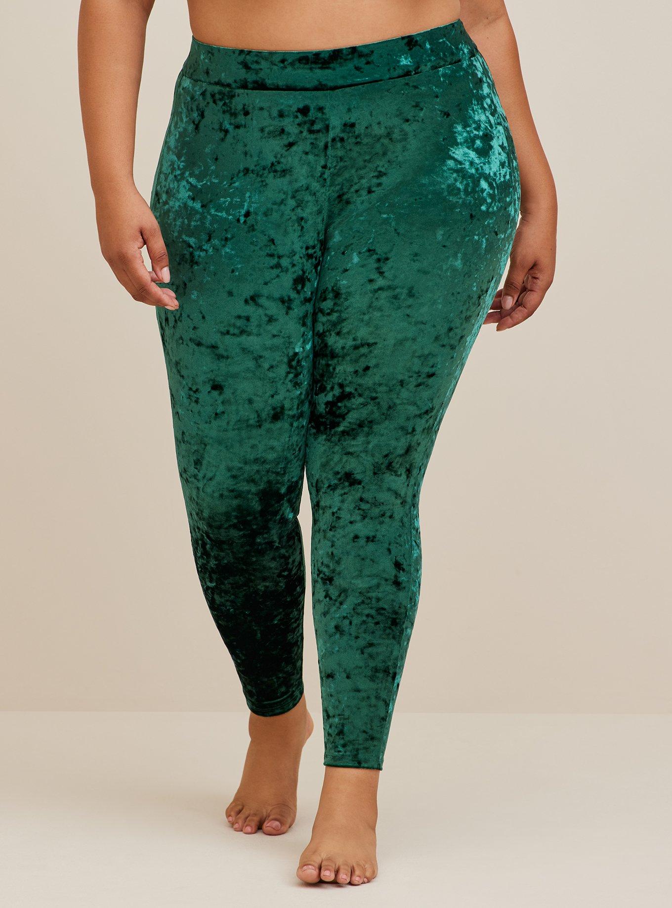 Plus Size - Full Length Signature Waist Crushed Velvet Legging - Torrid