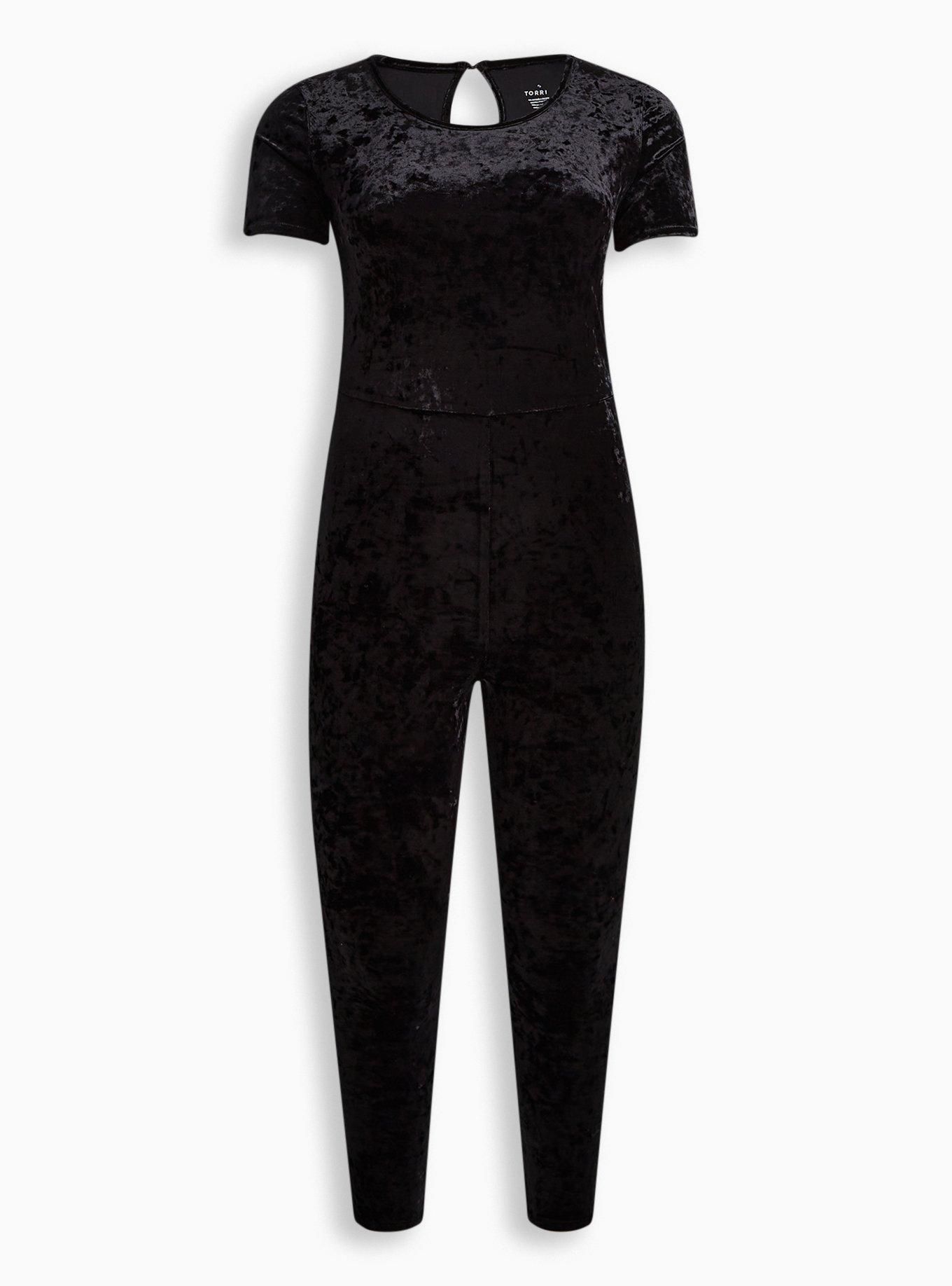 Black Crushed Stretch Velvet Catsuit Jumpsuit Unitard Bodysuit Long Sleeves  Turtle Neck Full Body Velour Onesie Spandex Velour Size S M L XL -   Canada