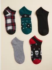 Holiday Skull Socks 5 pack , MULTI, hi-res
