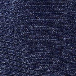 Plus Size Chenille Cocoon Open Front Ribbed Sweater, BLUE, swatch