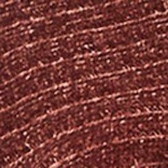 Chenille Cocoon Open Front Ribbed Sweater, ROOT BEER, swatch