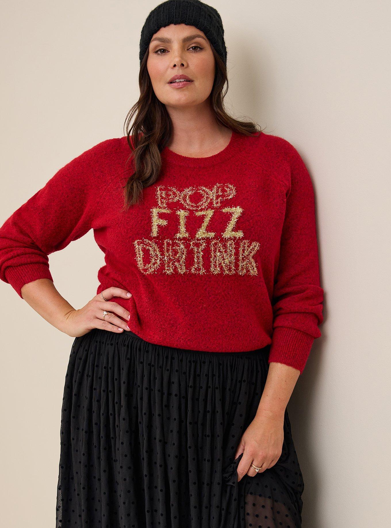 Tinsel Pullover Crew Neck Sweater