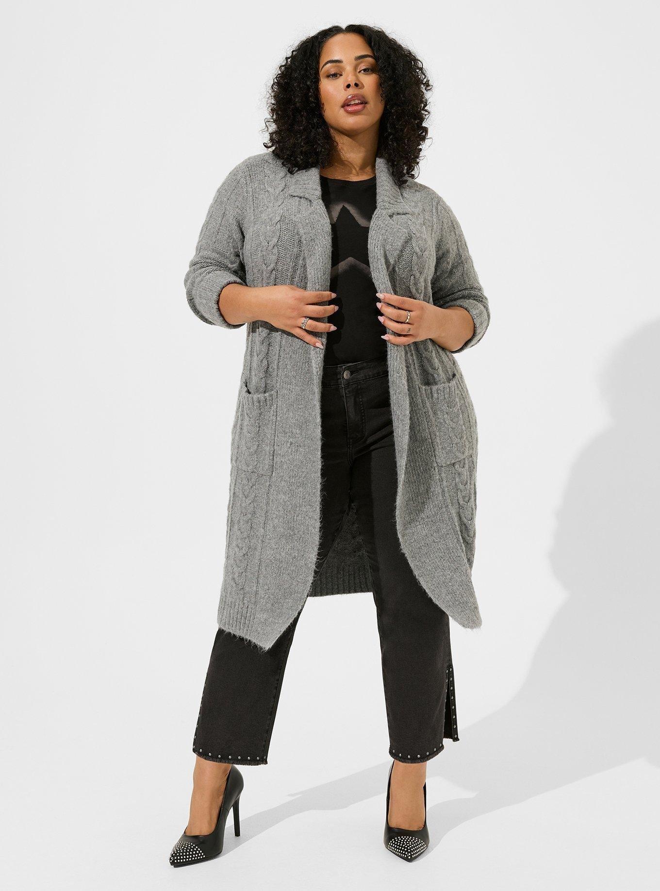Plus Size Chunky Coatigan Collared Cable Sweater Torrid — free download