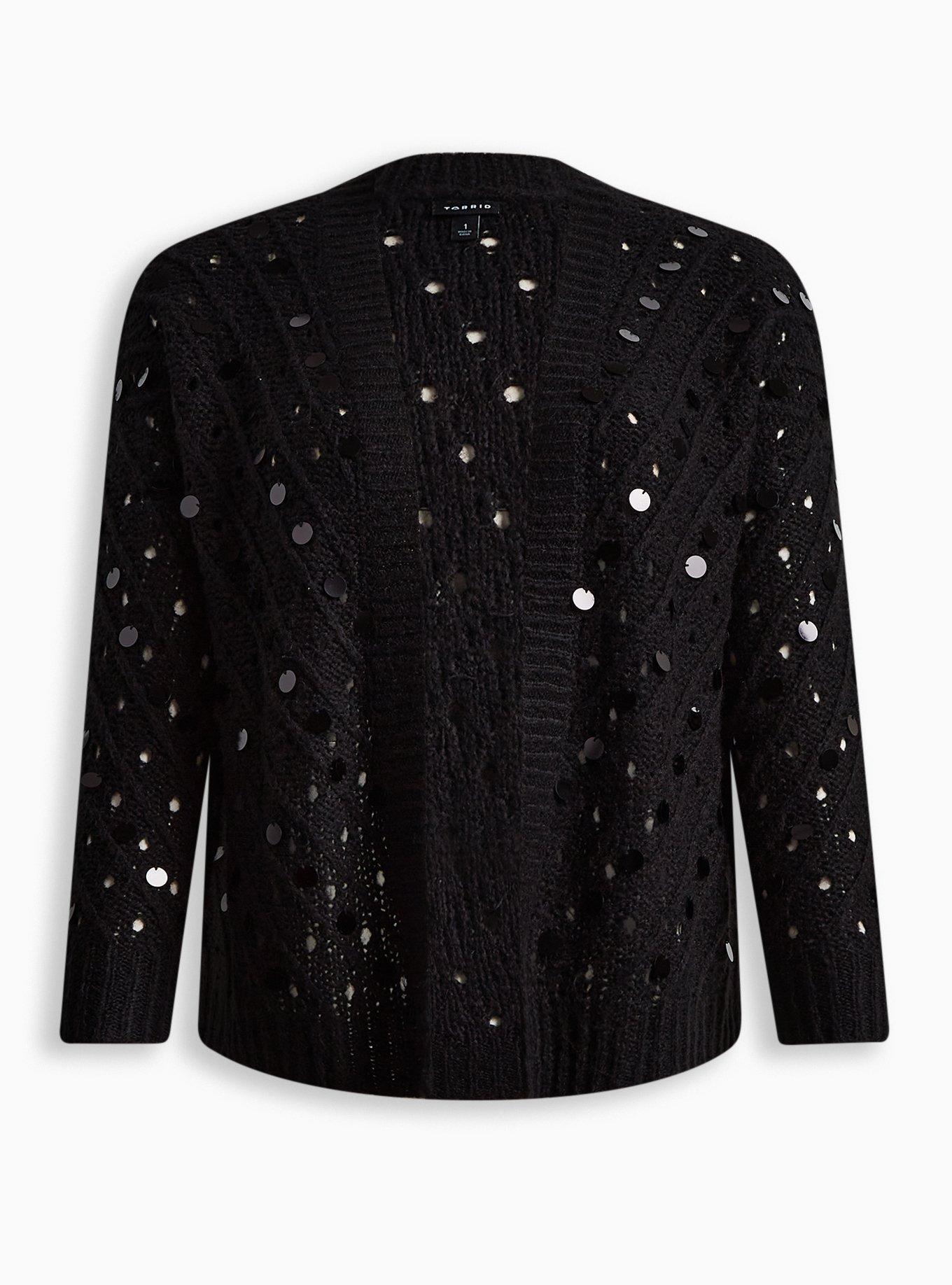 Sequin hotsell cardigan sweater