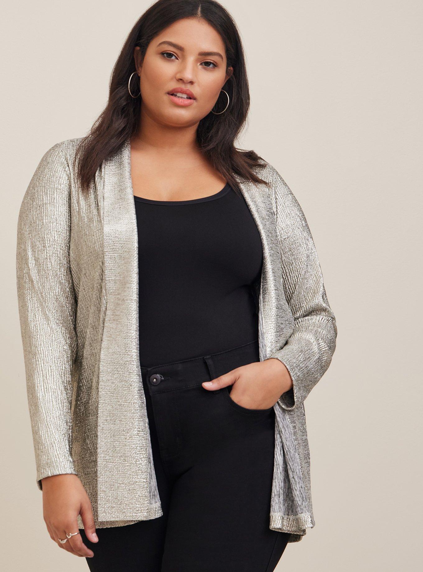 Plus Size - Collarless Classic Fit Blazer - Torrid